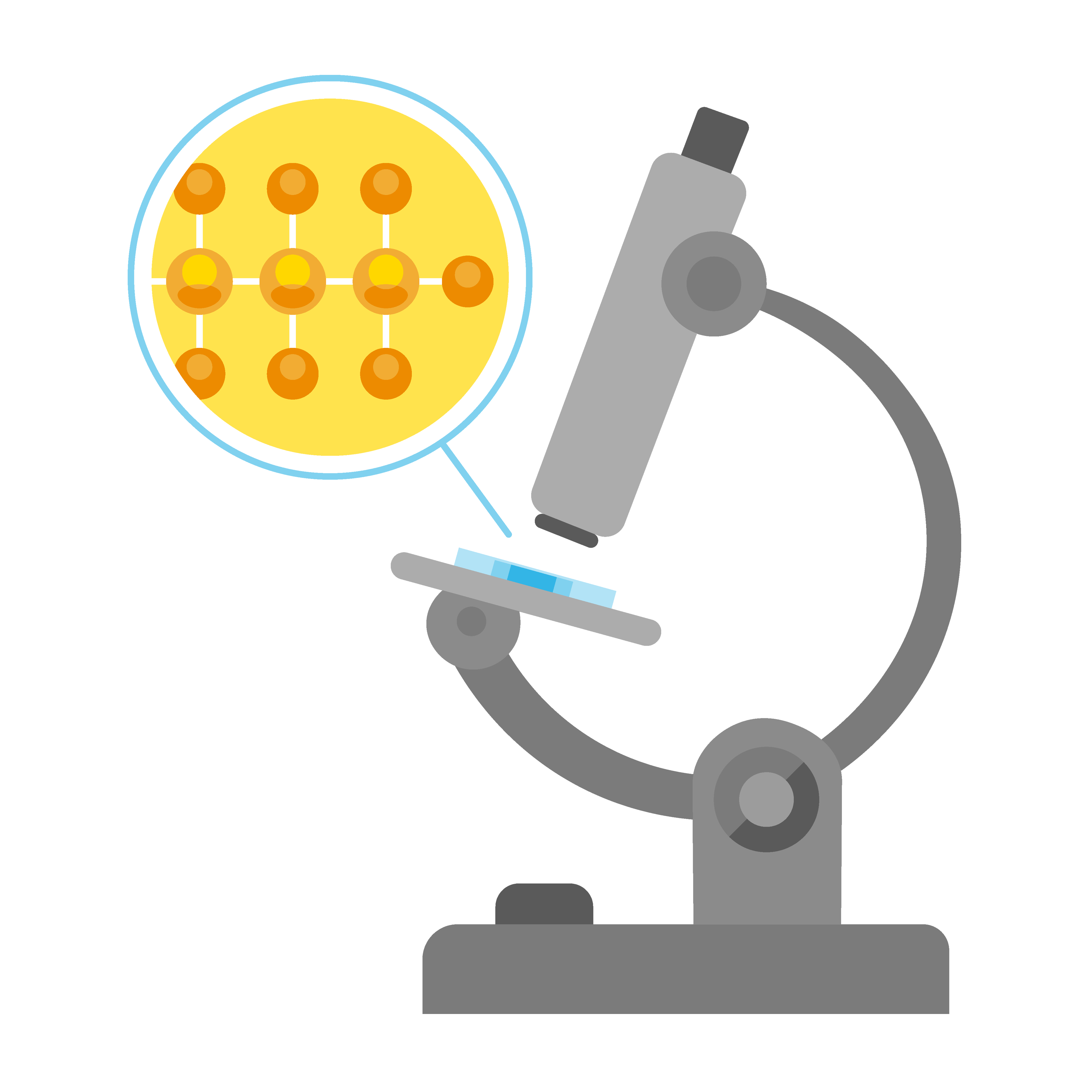 Échantillon d’huile vu au microscope