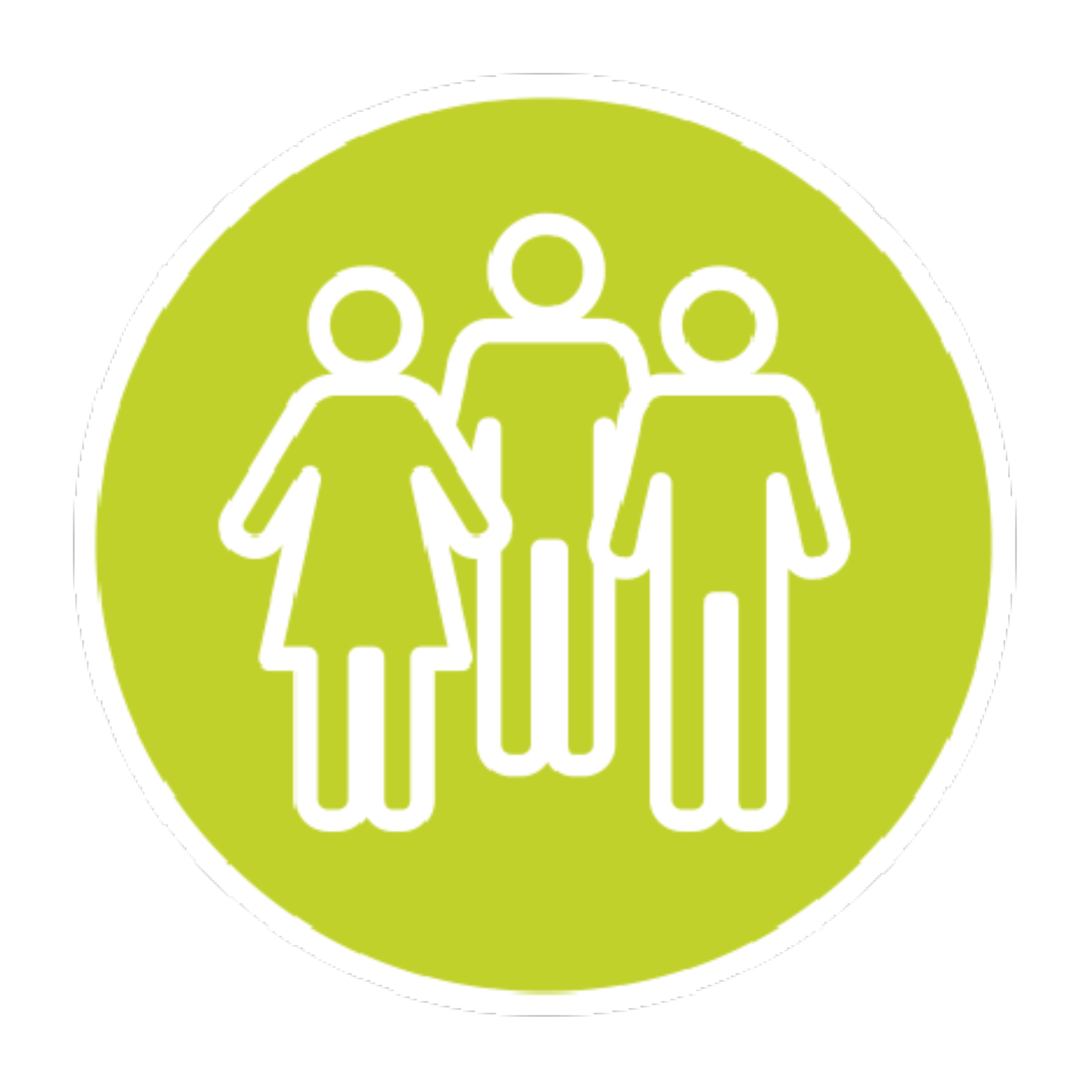 Dessin de trois personnes se tenant debout ensemble