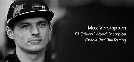 Carte de pilote de Max Verstappen, champion du monde de F1 d'Oracle Red Bull Racing